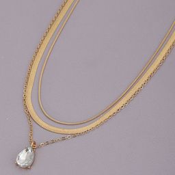 Carlton London Pack Of 3 Gold-Plated Necklace-image-31