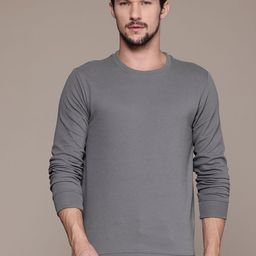 Roadster Men Solid T-shirt-image-62