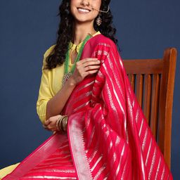 Taavi Woven Legacy Ethnic Motifs Zari Work Dupatta-60