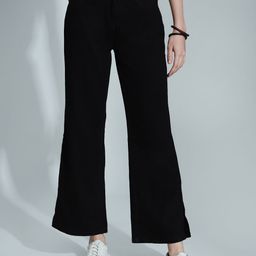 High Star Women Black Straight Fit High-Rise Jeans-image-29