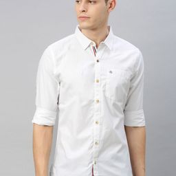 WROGN Men White Slim Fit Casual Shirt-image-42