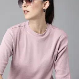 The Roadster Lifestyle Co Mauve Ribbed Top-image-55