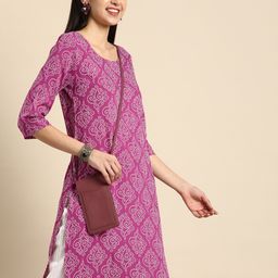 Anouk Women Bandhani Printed Straight Kurta-image-65