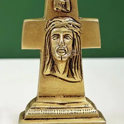 Exotic India Jesus Christ Face on Cross Showpiece-image-68