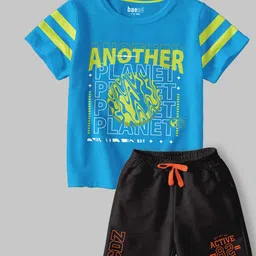 BAESD Boys Printed Round Neck T-shirt with Shorts-image-94