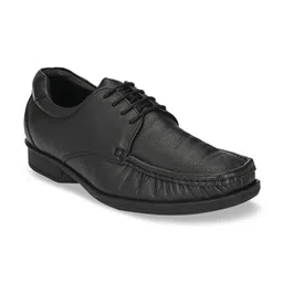 Delize Men Black Textured Formal Genuine Leather Derbys-image-21