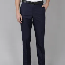 Park Avenue Men Smart Fit Textured Formal Trousers-image-19