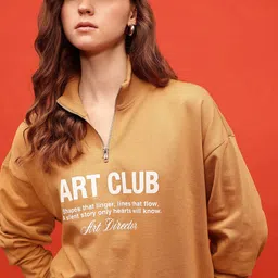 glitchez City Cool Printed Mock Collar Oversized Sweatshirt-image-62