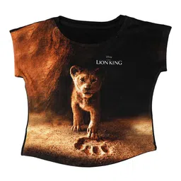 Disney by Wear Your Mind Girls Brown & Black Printed Top-image-37