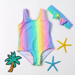 The Mom Store Mermaid Magic Girls Printed Bodysuit-image-1
