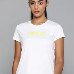 HRX by Hrithik Roshan Training Women OPTIC WHITE Rapid-Dry Brand Carrier Tshirts-image-38