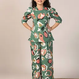 YK Girls Printed Top with Trousers-picture-39