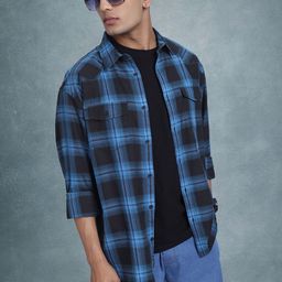 The Roadster Life Co. Tartan Checks Pure Cotton Relaxed Shirt-image-37