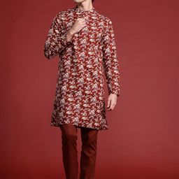 Anouk Floral Printed Pure Cotton Kurta with Trousers-37