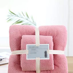 AUGEN Pink 2 Pieces 500 GSM Cotton Bath Towels-image-87