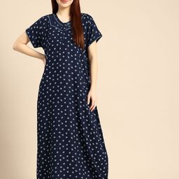 NIGHTSPREE Floral Printed Maxi Nightdress-image-44