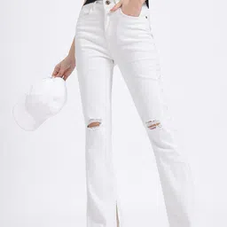 glitchez Women Shred the Spotlight Ripped Slim Flared Jeans-picture-22