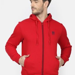 rock.it Men Red Solid Hooded Sweatshirt-image-41