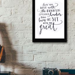 TIED RIBBONS White & Black Printed Synthetic Fibre Framed Wall Art-image-91