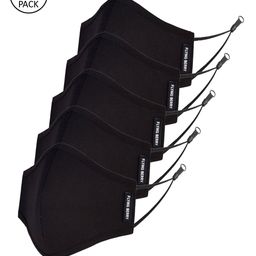 Flying Berry Adults Pack of 5 Black Reusable 3-Layers Cloth Mask-24