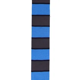 Tossido Blue & Grey Knitted Striped Broad Tie-image-79