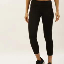 Proline Active Women Black Performance Fit Solid Cropped Tights-image-36