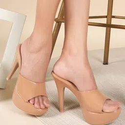 DressBerry Embellished Stiletto Mules with Buckles-41
