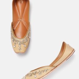 House of Pataudi Floral Embroidered Ethnic Mojaris-image-53