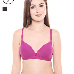 Bodycare Pack of 2 Assorted Lightly Padded T-shirt Bras E6552BLOV-15