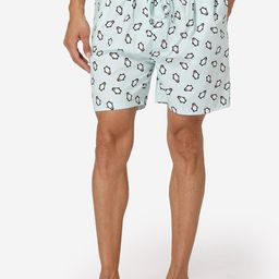 Fluffalump Men Blue Printed Cotton Lounge Shorts-image-11