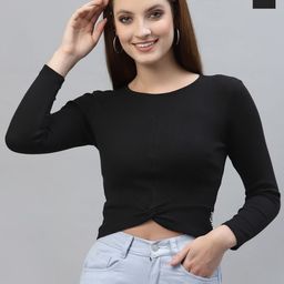 Friskers Black Pack Of 2 Organic Cotton Crop Top-image-87
