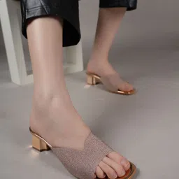 DressBerry Women Open Toe Open Back Block Sandals-10