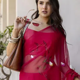 DIVASTRI Ethnic Motifs Pure Georgette Saree-picture-5