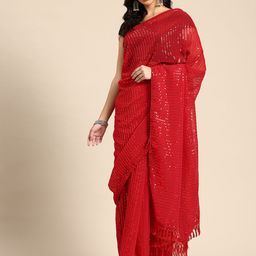 HERE&NOW Embellished Sequinned Ready to Wear Saree-image-69