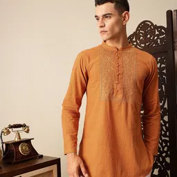 House of Pataudi Yoke Design Embroidered Jashn Kurta-image-19
