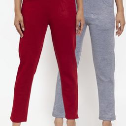 TAG 7 Women Acrylic Pack of 2 Wool Blend Ankle-Length Leggings Pants-picture-53