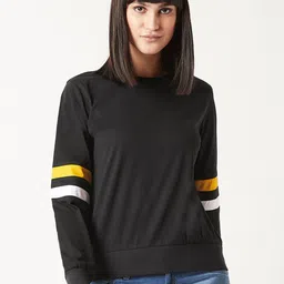 Miss Chase Women Black Solid Sweatshirt-image-58