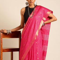 Taavi Woven Design Handloom Bhagalpuri Saree-11