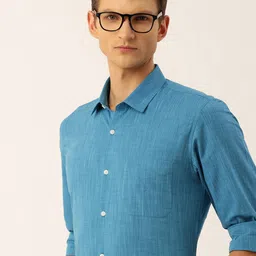 Peter England Men Slim Fit Opaque Formal Shirt-picture-28