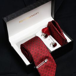 MUTAQINOTI Men Silk Necktie Accessory Gift Set-picture-28