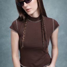 The Roadster Life Co. Contrast Stitch Fitted Top-image-7