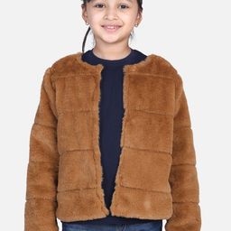 StyleStone Girls Brown Checked Tailored Jacket-picture-17