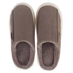 CASSIEY Men Striped Fur Room Slippers-image-51