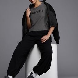HRX by Hrithik Roshan Fighter Collection  Women Printed Cotton Crop T-shirt-image-59