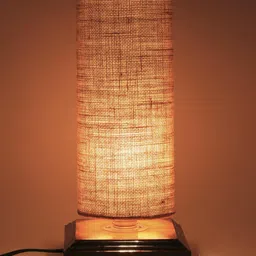 Devansh Beige Solid Traditional Column Table Lamp-27