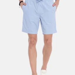Breakbounce Men Blue Solid Slim Fit Regular Shorts-image-33