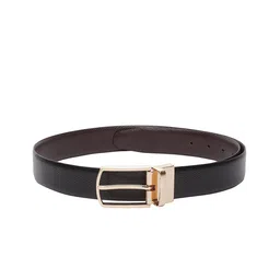 amicraft Men Black & Brown Textured Reversible Belt-image-75