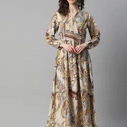 Indibelle Paisley Print A-Line Maxi Dress-image-47