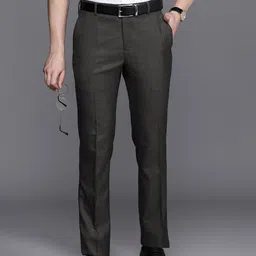 Raymond Men Mid-Rise Slim Fit Trousers-image-51