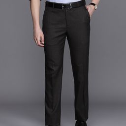 Raymond Men Mid-Rise Slim Fit Trousers-image-7